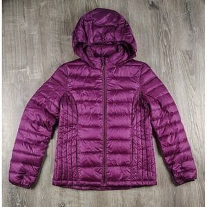 32 Degrees Heat Down Coat Womens Medium Puffer Lightweight Jacket Purple
